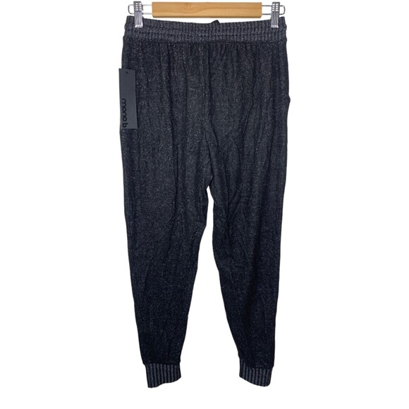 Mono B womens drawstring hacci sweatpants joggers black size medium - Picture 3 of 10
